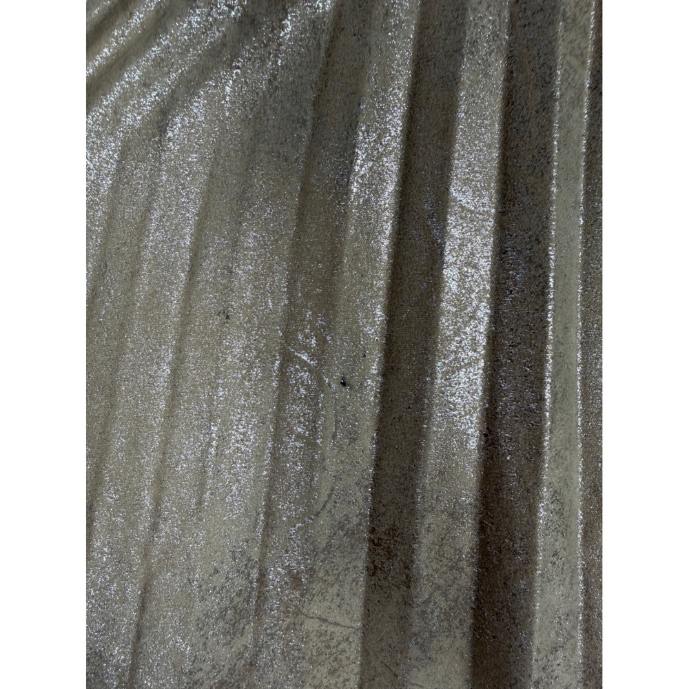 Maeve Metallic Pleated Midi Skirt Champagne Taupe S - Picture 6 of 6